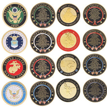 Load image into Gallery viewer, Gold Plated United States Air Force/Army/Navy Commemorative Coin Souvenir Challenge Collectible Coins Collection Art Craft Gift