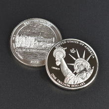 Load image into Gallery viewer, 1 Trillion Dollar Gold  silver plated United States Collection Metal Coin
