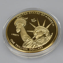 Load image into Gallery viewer, 1 Trillion Dollar Gold  silver plated United States Collection Metal Coin
