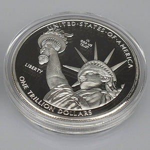 1 Trillion Dollar Gold  silver plated United States Collection Metal Coin